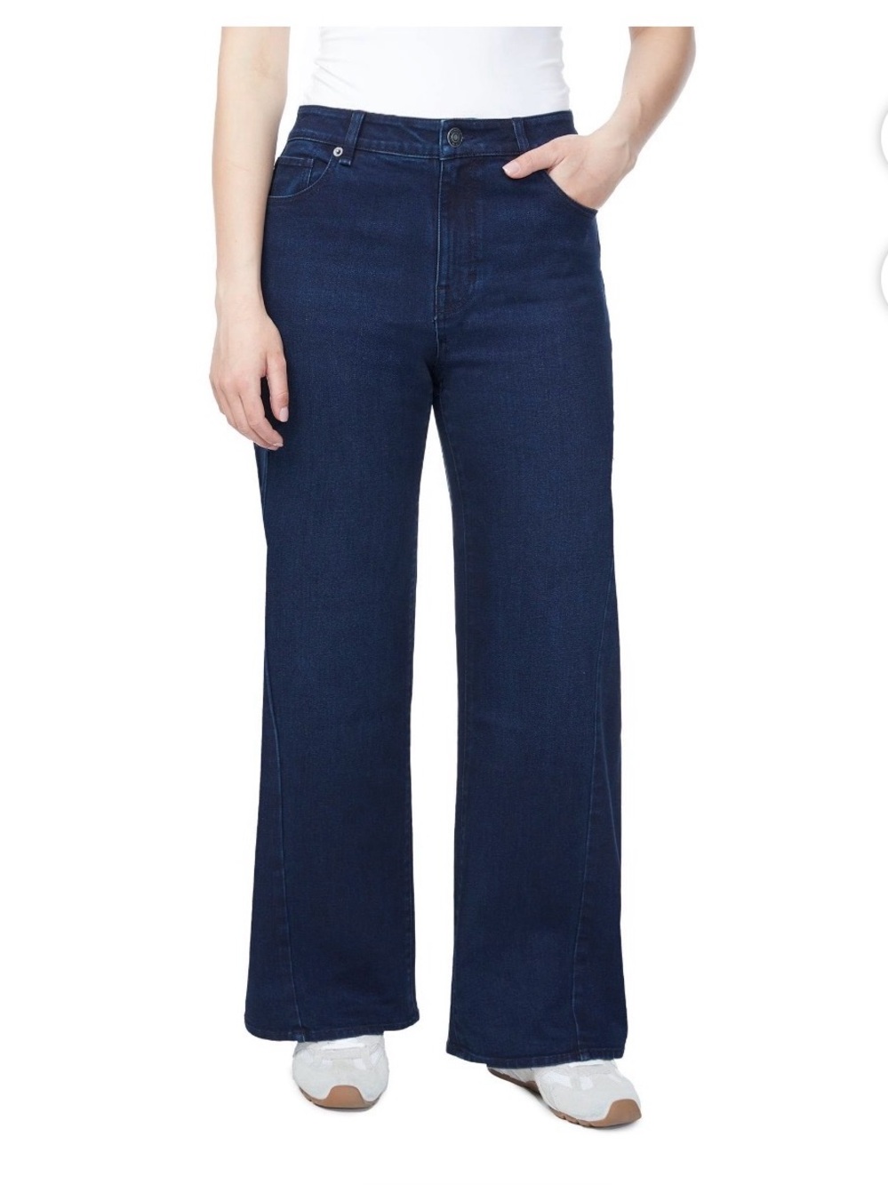 Hudson High-Rise Wide-Leg Women's Jeans - Dark Indigo